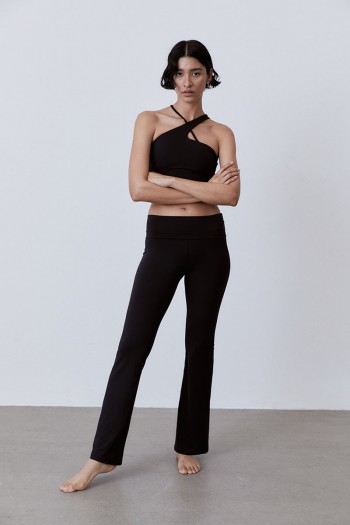 Foldover-Waist Sports Leggings in SoftMove